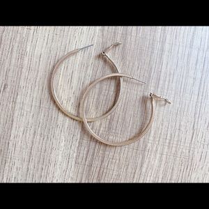 Golden hoop earrings